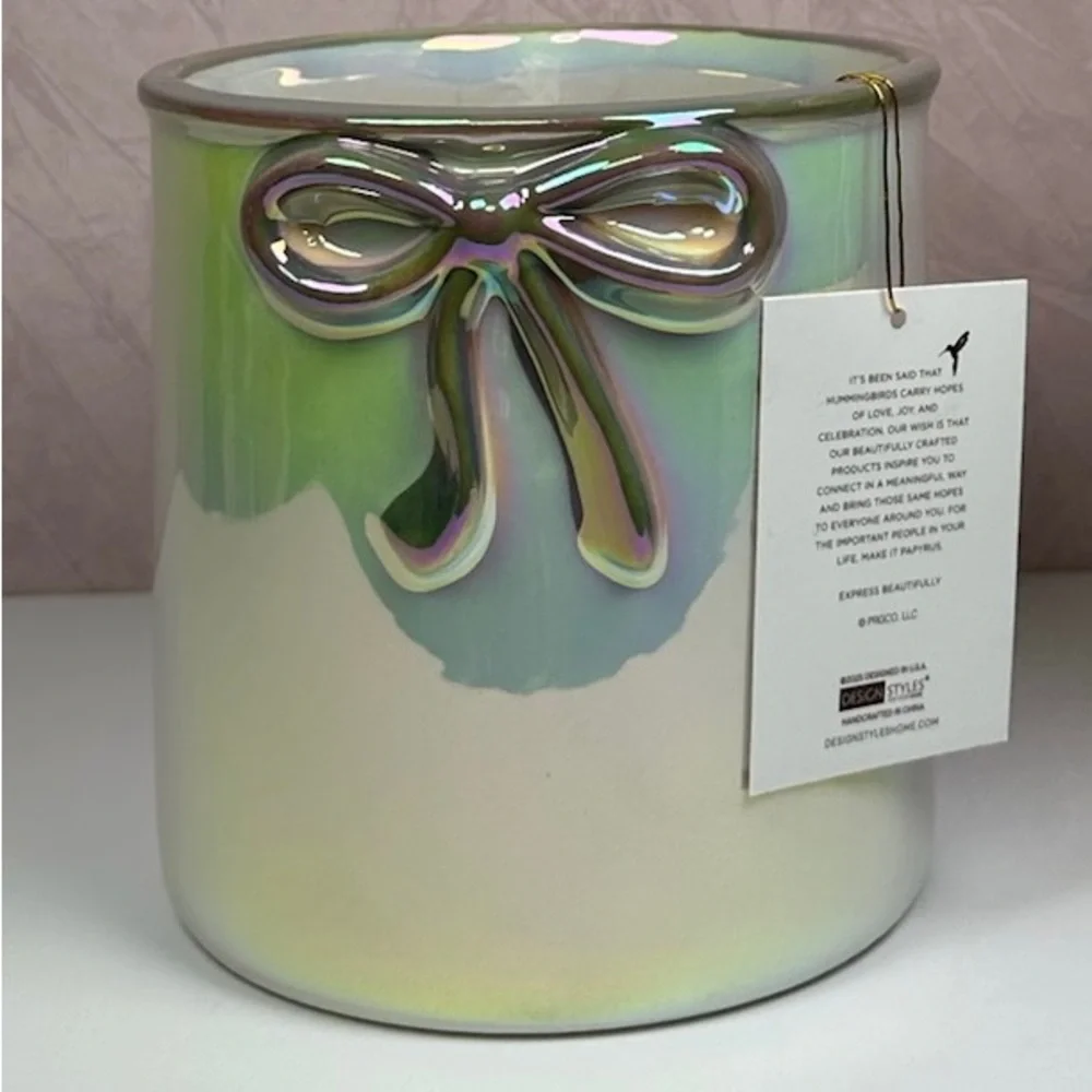 Papyrus Iridescent Ceramic Utensil Holder